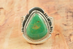 Genuine Crow Springs Turquoise Sterling Silver Ring